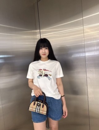 Burberry EKD Embroidered White T-Shirt view 5