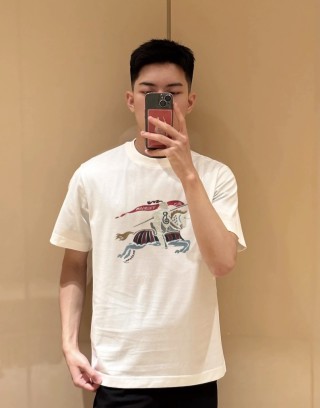 Burberry EKD Embroidered White T-Shirt view 8