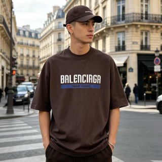 Balenciaga Paris Team Brown T-Shirt view 5