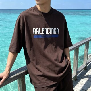 Balenciaga Paris Team Brown T-Shirt view 7