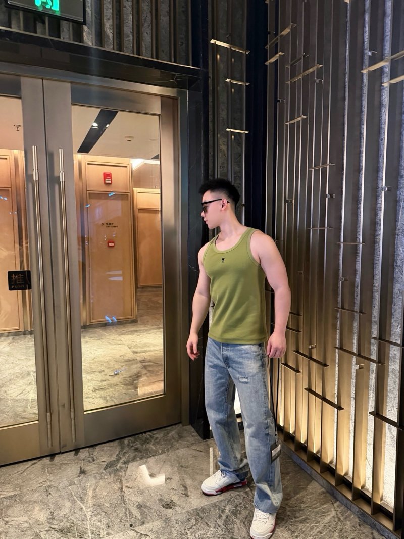 Olive Green Sleeveless Tank Top
