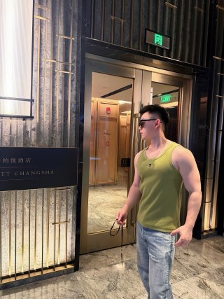 Olive Green Sleeveless Tank Top view 7