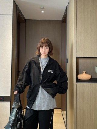 Balenciaga Black Logo Windbreaker Jacket view 2