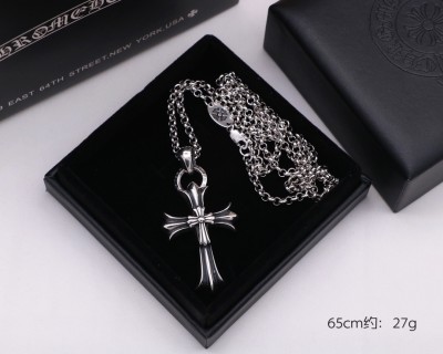 Chrome Hearts Double Cross Sterling Silver Pendant Necklace view 4