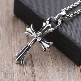 Chrome Hearts Double Cross Sterling Silver Pendant Necklace view 8