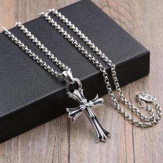 Chrome Hearts Double Cross Sterling Silver Pendant Necklace view 9