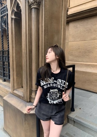 Missy Graphic Black Short-Sleeve T-Shirt view 5