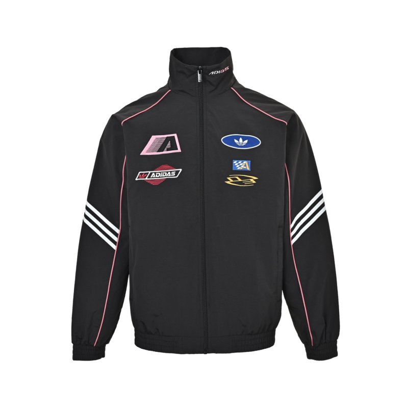 Adidas Black Multi-Logo Track Jacket view