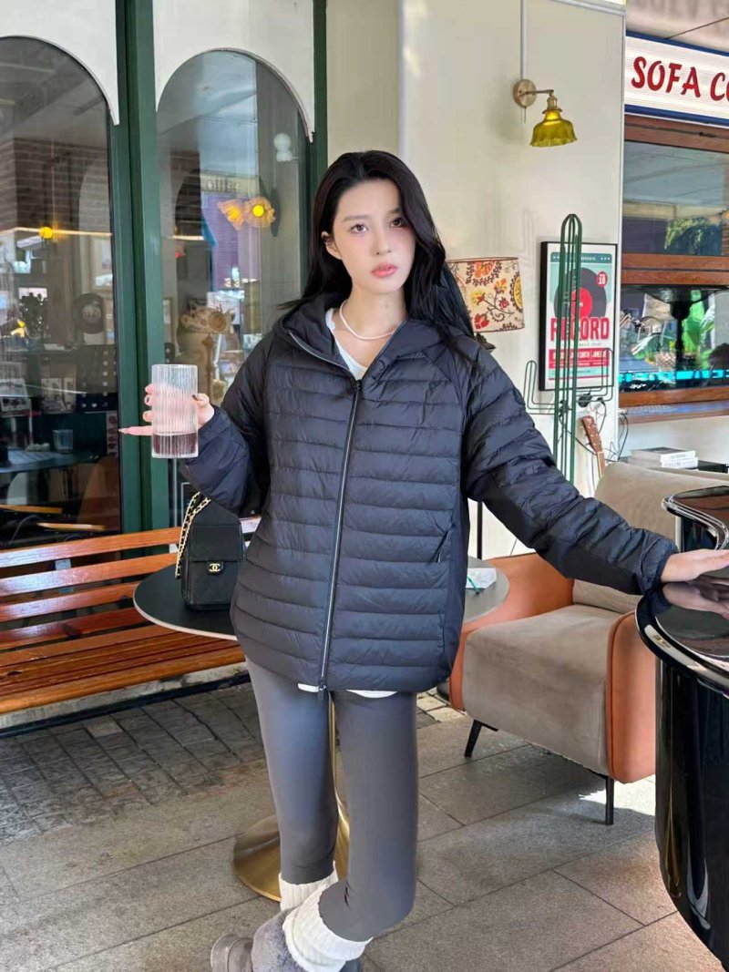 Black Quilted Down Puffer Jacket