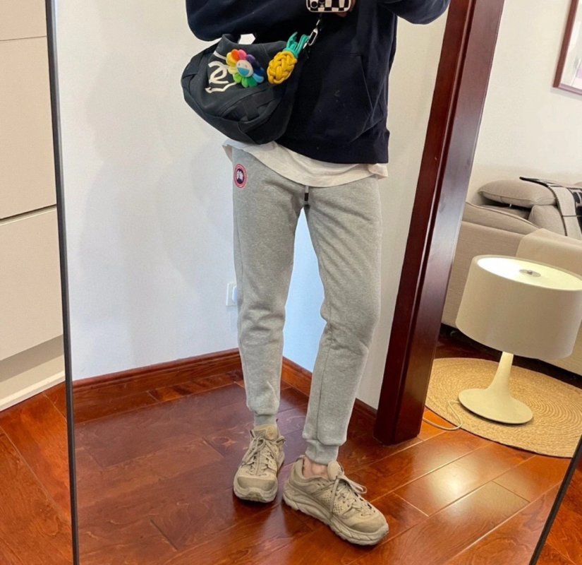 Canada Goose Grey Logo Sweatpants view