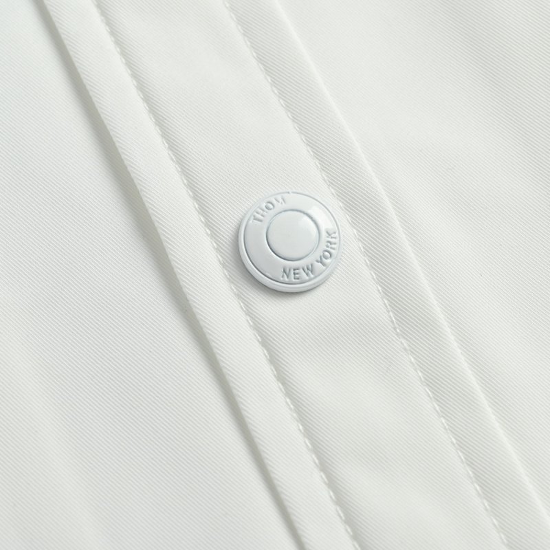 Thom Browne White Nylon Four-Bar Stripe Shirt Jacket view
