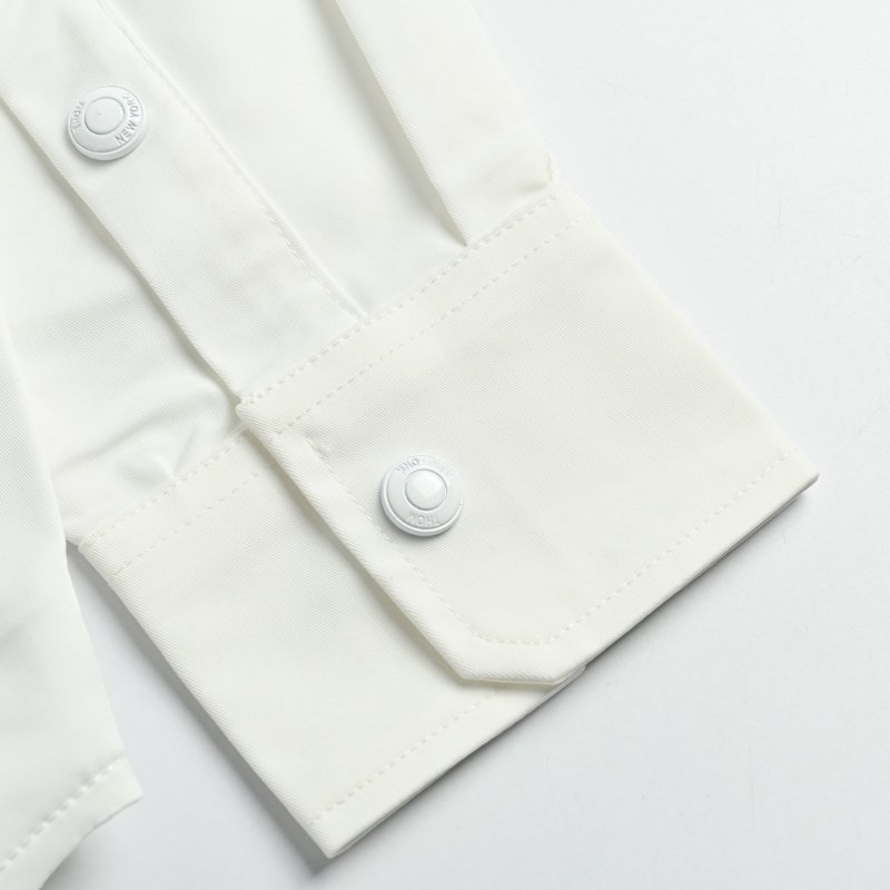 Thom Browne White Nylon Four-Bar Stripe Shirt Jacket view