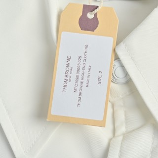 Thom Browne White Nylon Four-Bar Stripe Shirt Jacket view 10