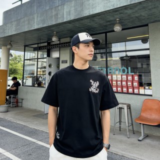 Black Botanical Graphic Short Sleeve T-Shirt view 7