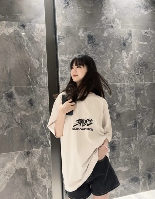 White Oversized Graphic T-Shirt Dress view 4