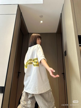 White Oversized Graphic T-Shirt Dress view 8