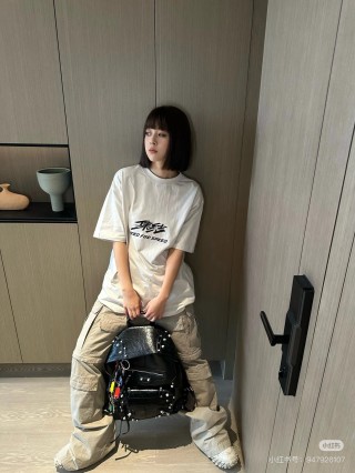 White Oversized Graphic T-Shirt Dress view 9