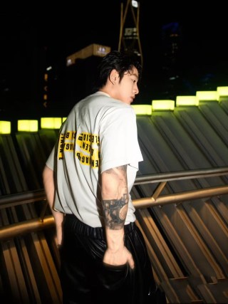 White Oversized Graphic T-Shirt Dress view 10