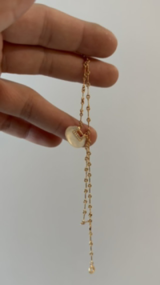 Gold Disc Charm Chain Necklace video