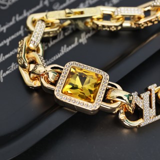 Louis Vuitton Paradise Stone Gold Bracelet with Cubic Zirconia view 3