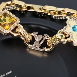 Louis Vuitton Paradise Stone Gold Bracelet with Cubic Zirconia view 4