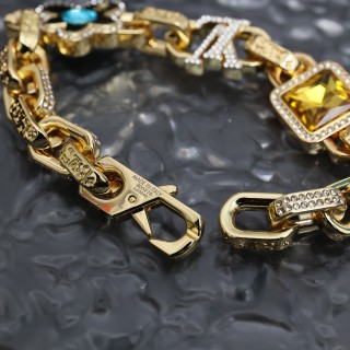 Louis Vuitton Paradise Stone Gold Bracelet with Cubic Zirconia view 7