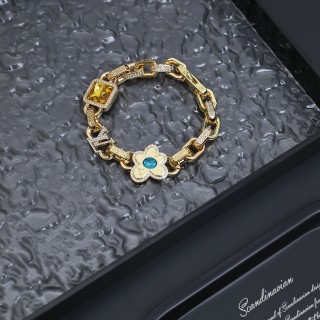 Louis Vuitton Paradise Stone Gold Bracelet with Cubic Zirconia view 9