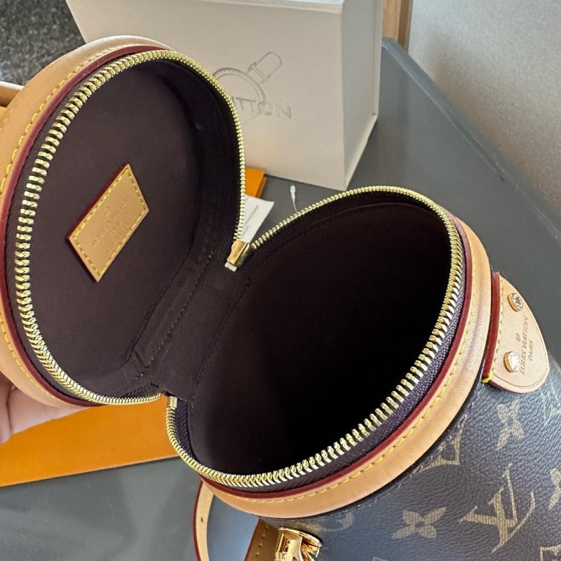Louis Vuitton Monogram Cannes Cylinder Bag Navy & Tan view