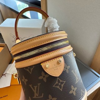 Louis Vuitton Monogram Cannes Cylinder Bag Navy & Tan view 9