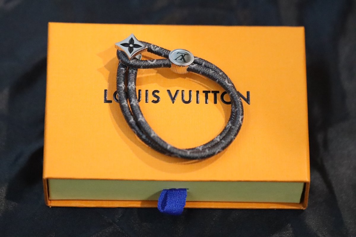 Louis Vuitton Monogram Eclipse Floral Charm Rope Bracelet view