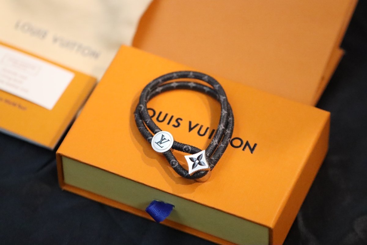 Louis Vuitton Monogram Eclipse Floral Charm Rope Bracelet view