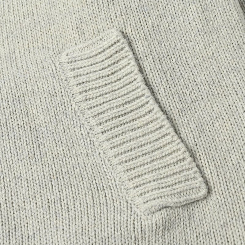 Beige Ribbed Knit Zip Cardigan view