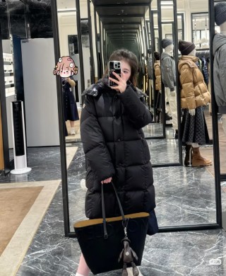 Black Puffer Down Jacket – Oversized Fit view 9