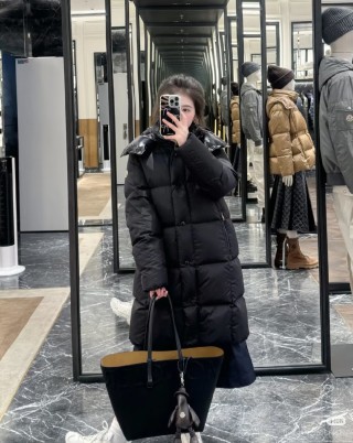 Black Puffer Down Jacket – Oversized Fit view 10