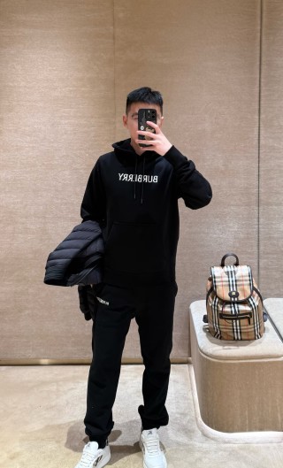Burberry Black Logo Hoodie view 6