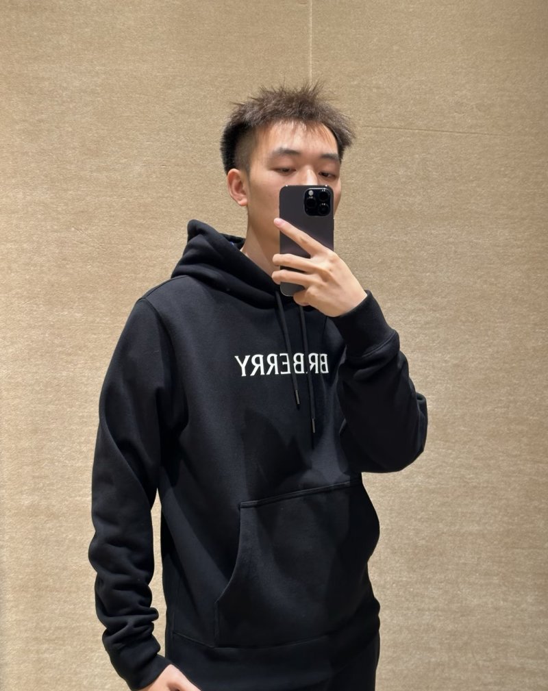 Burberry Black Logo Hoodie view