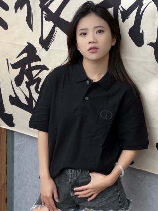 Fred Perry Women's Black Polo Shirt with Embroidered Logo view 4