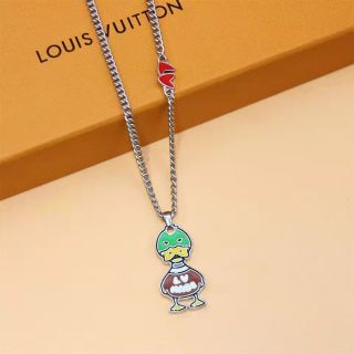 Louis Vuitton x Nigo Duck Enamel Pendant Necklace - Green & Red view 1
