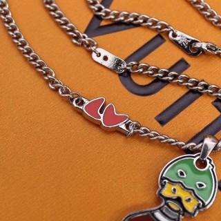 Louis Vuitton x Nigo Duck Enamel Pendant Necklace - Green & Red view 4