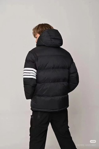 Black & Navy Colorblock Puffer Down Jacket view 7