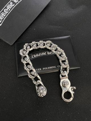 Chrome Hearts Cross Chain Bracelet Silver view 4