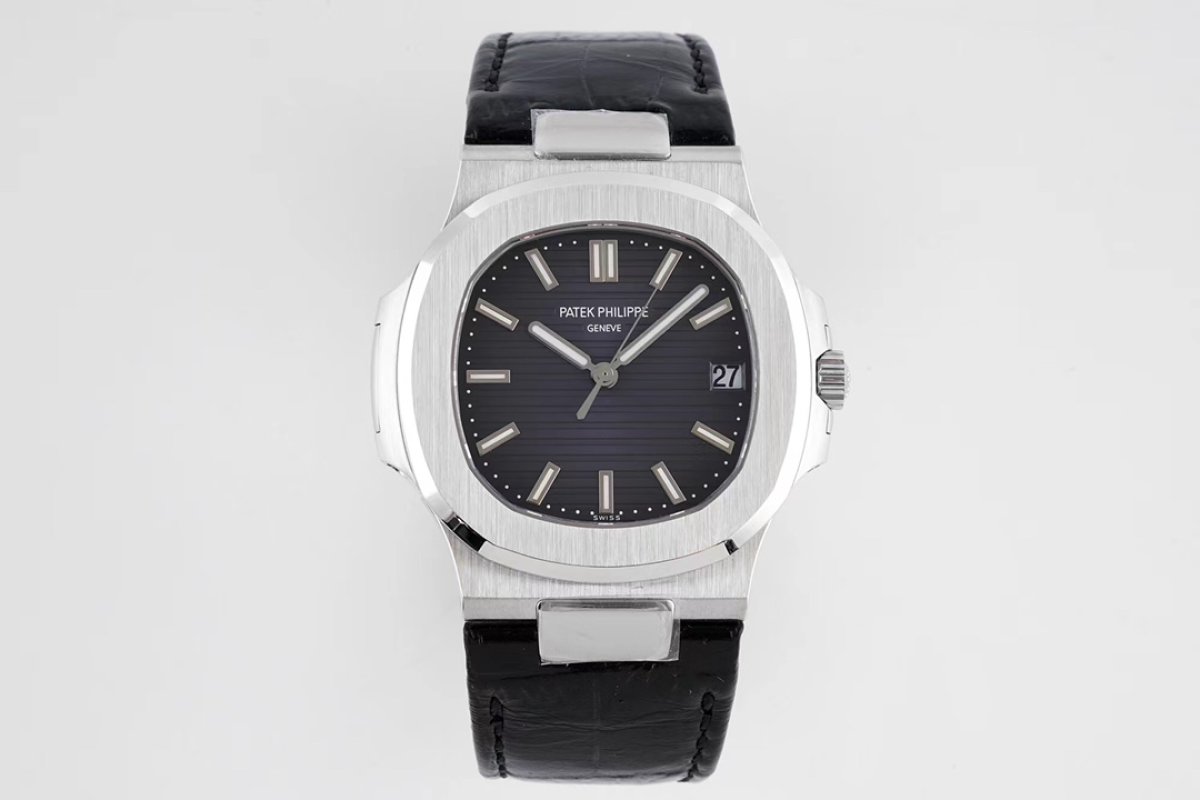 Patek Philippe Nautilus Black Dial Steel Watch
