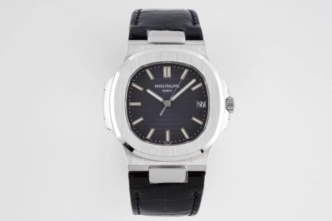 Patek Philippe Nautilus Black Dial Steel Watch view 1