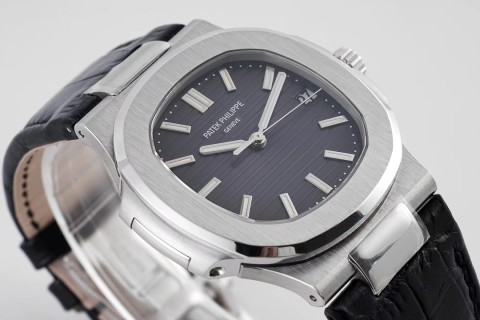 Patek Philippe Nautilus Black Dial Steel Watch view 2