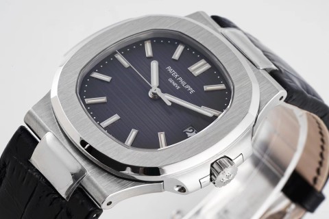 Patek Philippe Nautilus Black Dial Steel Watch view 3
