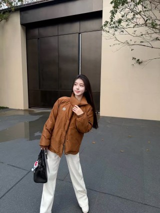 Oversized Caramel Brown Puffer Down Jacket view 3