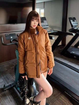 Oversized Caramel Brown Puffer Down Jacket view 4
