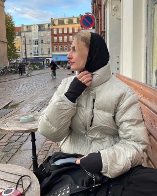 Oversized Cream Puffer Down Jacket view 6