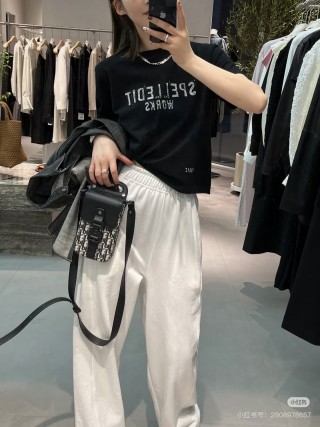 Dior Oblique Crossbody Shoulder Bag Black view 6