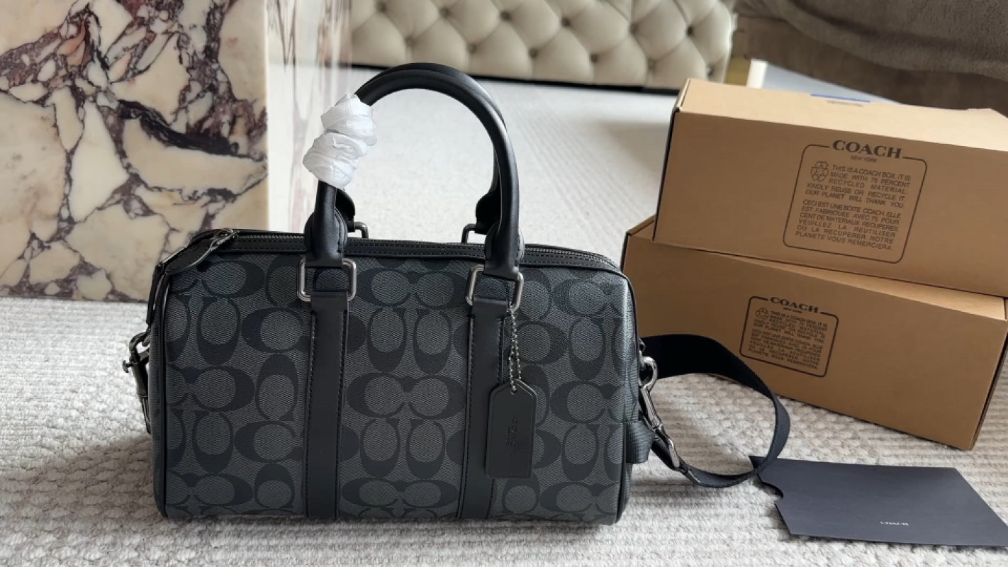 Coach Monogram Duffel Bag Black